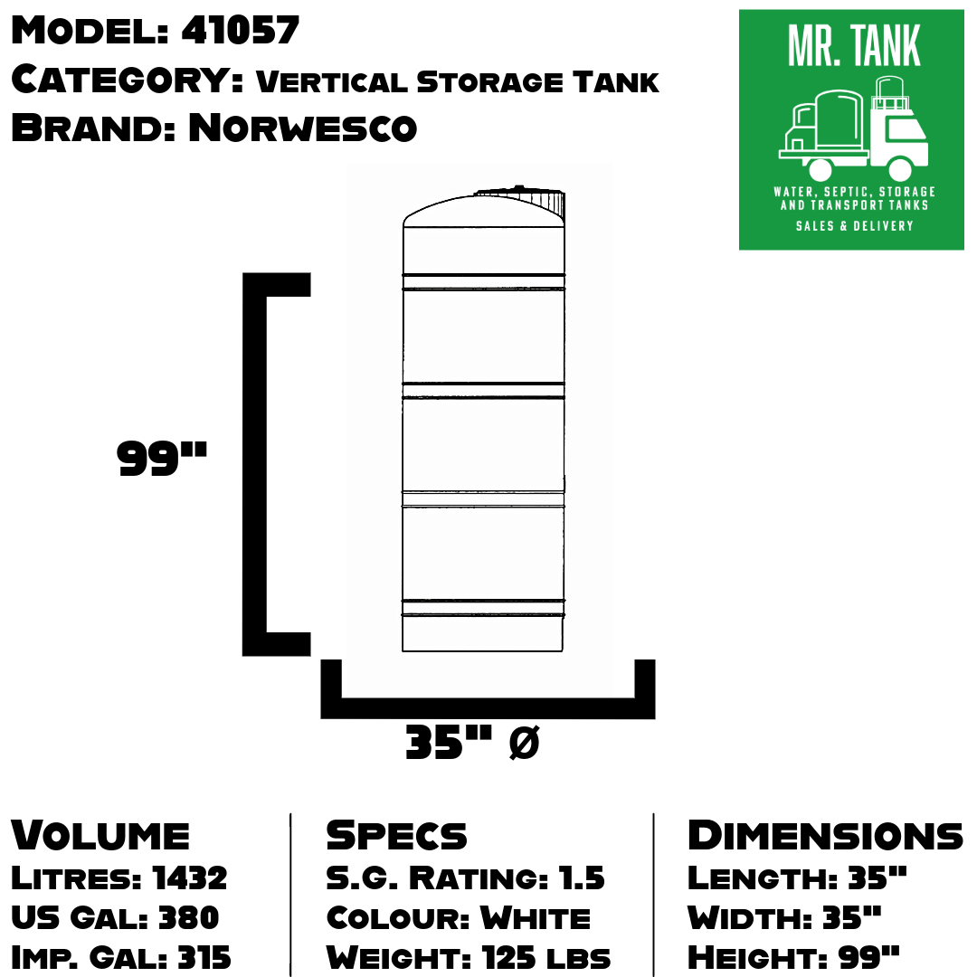 41057 - 315 Imperial Gallon Vertical Storage Tank-image