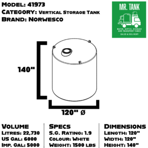 41973 - 5000 Imperial Gallon Vertical Storage Tank HD-image