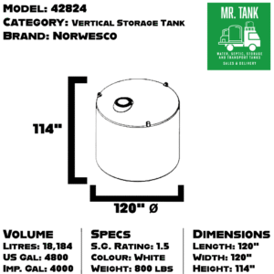 42824 - 4000 Imperial Gallon Vertical Storage Tank-image