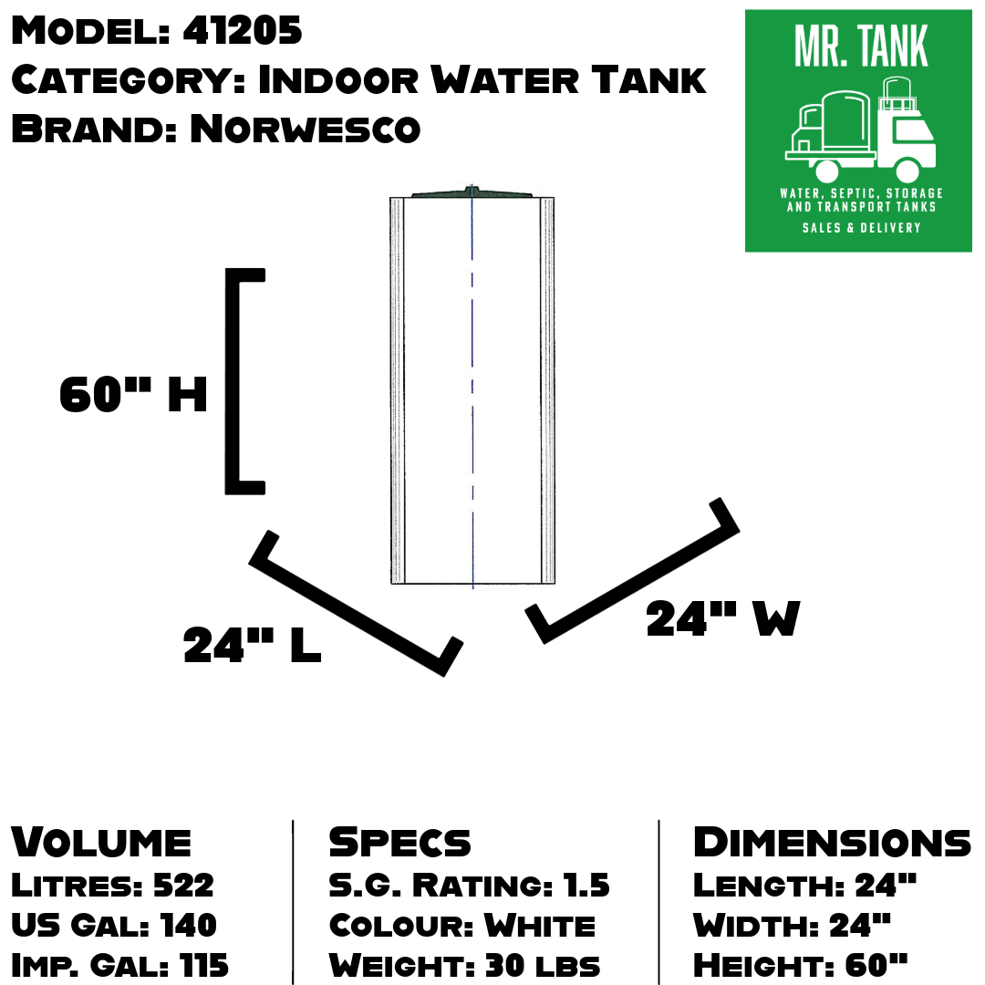 41205 - 115 Imperial Gallon Indoor Freestanding Water Tank-image